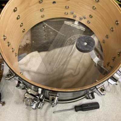 Tama - 14x8" Super Star Snare Drum, Cast Hoops 1980's - Refinished, Grey image 17