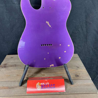 Real Life Relics Tele® Telecaster® Body Double Bound Aged Purple Metallic image 6