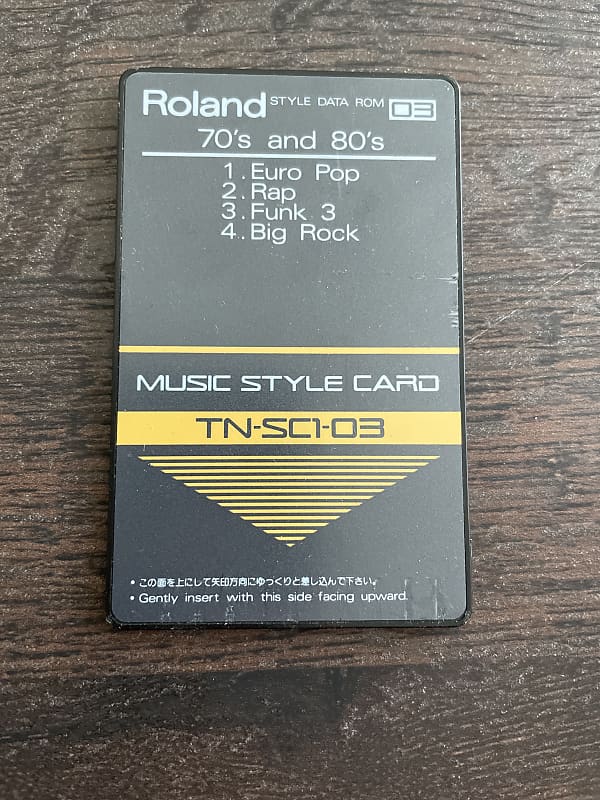 Roland TN-SC1-03 70's 80's Pop Rap Funk Rock Style Card ROM E-70 E5 Kr Piano image 1