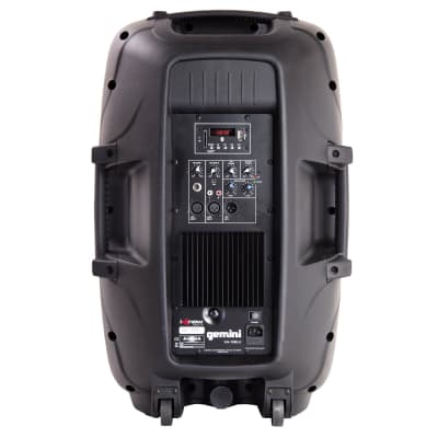 Gemini AS-1500BLU 15" Active/Powered DJ PA Speaker w/ Bluetooth + Cover + Stand image 4