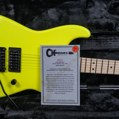 Charvel USA Custom Shop San Dimas Namm Edition #603 Master Built by “Red” Dave Nichols Neon Pearl Yellow 2025 w/OHSC image 12