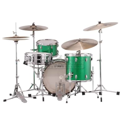 Ludwig Classic Maple 3pc Drum Set Green Sparkle image 2