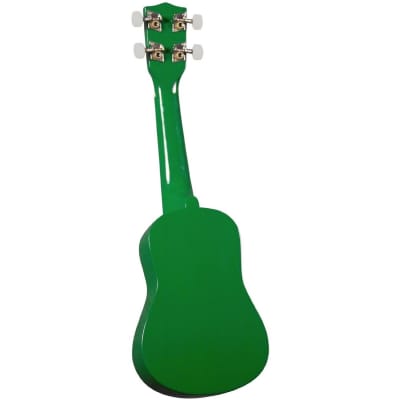 Diamond Head DU-105 Rainbow soprano ukulele, green with gig bag image 2