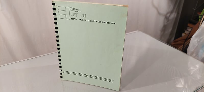 Eminent Technology Incorporated LFT VIII Set up and operation 1990&#039;s  			