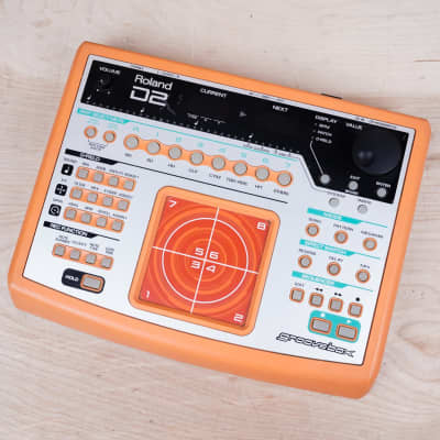 Roland D2 Groovebox Sequencer Orange 2001 with D-Field w/ Manual, Power Supply