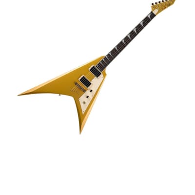 USED ESP LTD - KH-V  Kirk Hammett Signature - V Electric Guitar - Metallic Gold - w/ Hardshell Case image 1