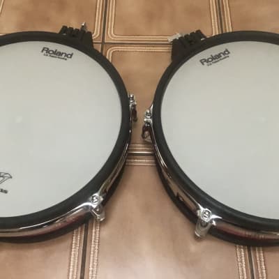 Roland PD-100 V-Pads 10" Drum Pads (2) - Red (Stereo Cables Included)