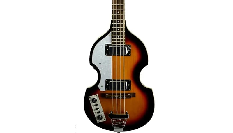 De Rosa GB-BB2-LH-TS Hollow Body Maple Neck 4-String Electric Violin Bass Guitar w/Bag - Lefty Play image 1