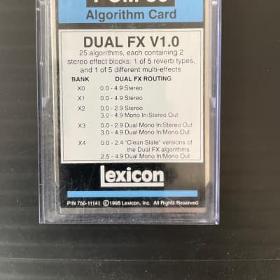 Lexicon PCM 80 Dual FX Algorithm Card image 2