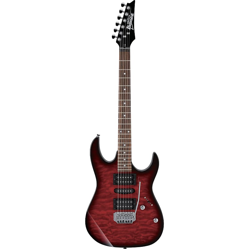 Ibanez Gio GRX70QA-TRB Transparent Red Burst Electric Guitar image 1