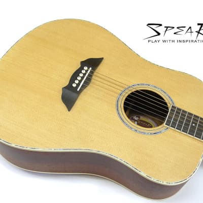Western-Gitarre / Akustik-Gitarre SPEAR® SD 70E mit Tonabnehmer und EQ incl. dick gefüttertes Gigbag image 2