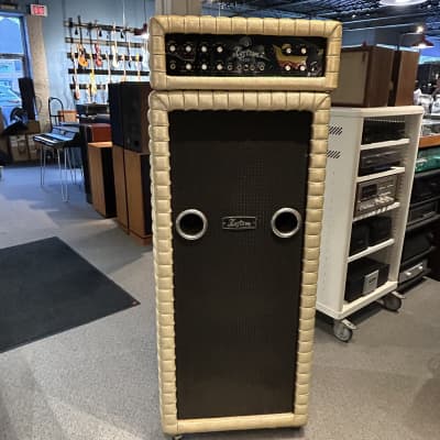 Kustom 200 1970’s - White sparkle head and 3x15” cabinet image 1