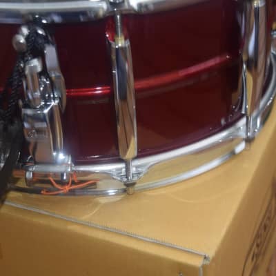 pearl 6.5x14 Sensitone Snare Drum  2022 Cherry Red image 4