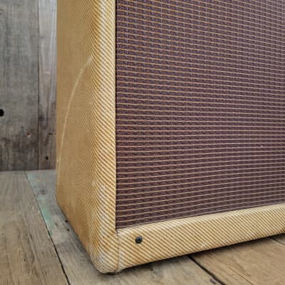 Fender Tweed Narrow Panel Deluxe Amp 5E3 with 5F6 tube chart 1958 - Tweed image 6
