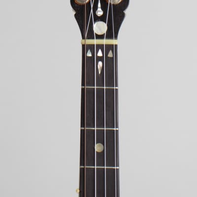 Libby Brothers 5 String Banjo (1895), ser. #66, black hard shell case. image 5