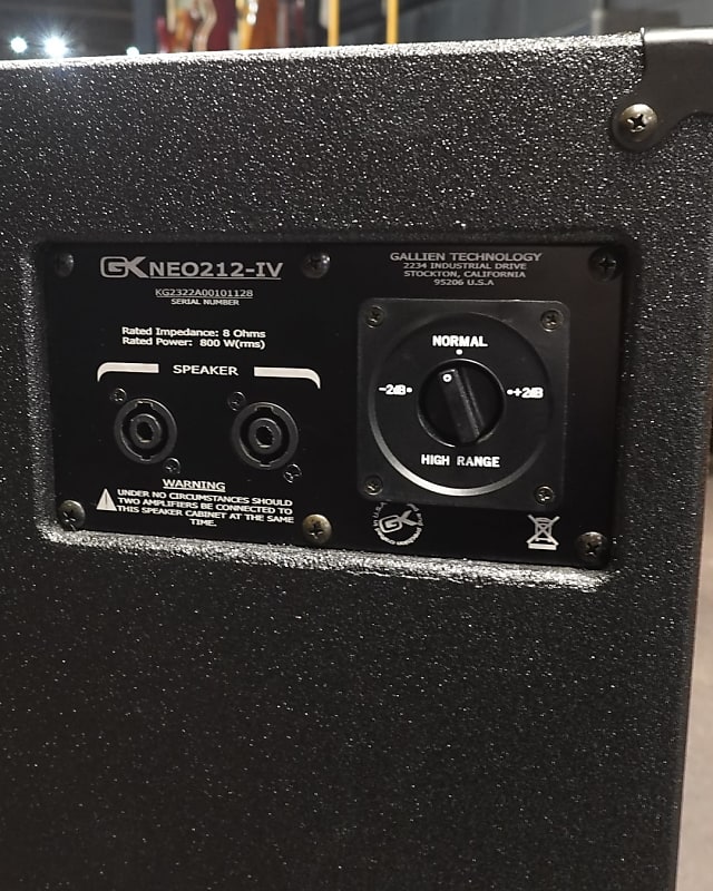 used Gallien- Krueger Neo 212-IV 800-Watt 2x12 Bass Speaker Cabinet