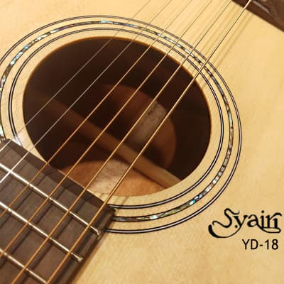 S.Yairi YD-18 All Solid wood Sitka Spruce & Africa Mahogany Dreadnought acoustic guitar High-quality image 5