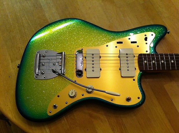 Fender Jazzmaster Body 2008 Green  Sparkle Burst image 1