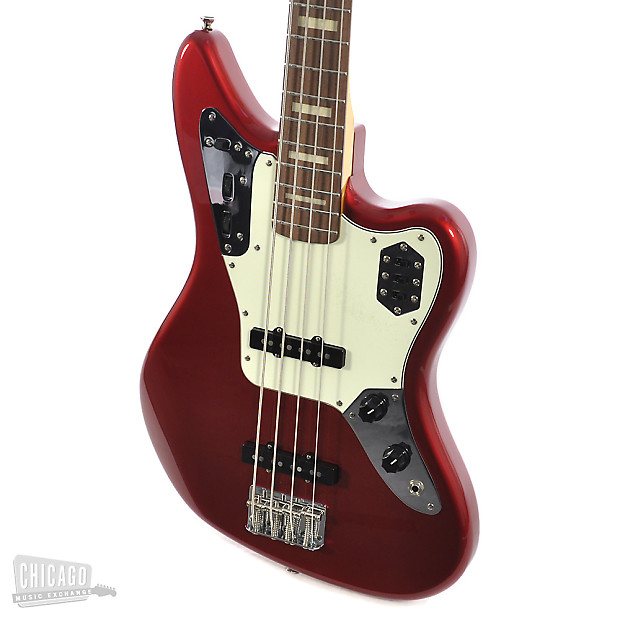 Fender Deluxe Jaguar Bass Candy Apple Red | Reverb