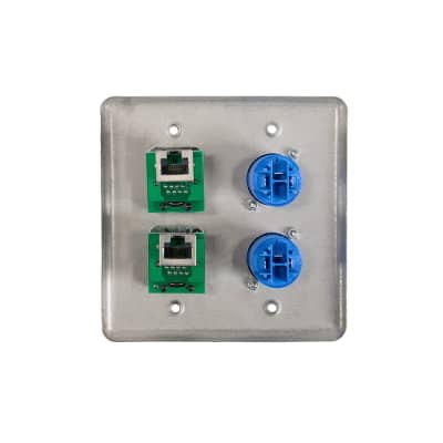Elite Core Quad Wall Plate w/2 Tactical Ethernet and 2 Power on A Connections Q-4-2E2PCA image 2