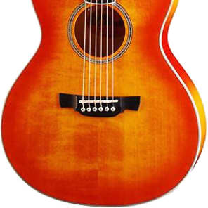 Crafter Castaway A/OS Acoustic Guitar Orange Burst - Priced to clear image 1