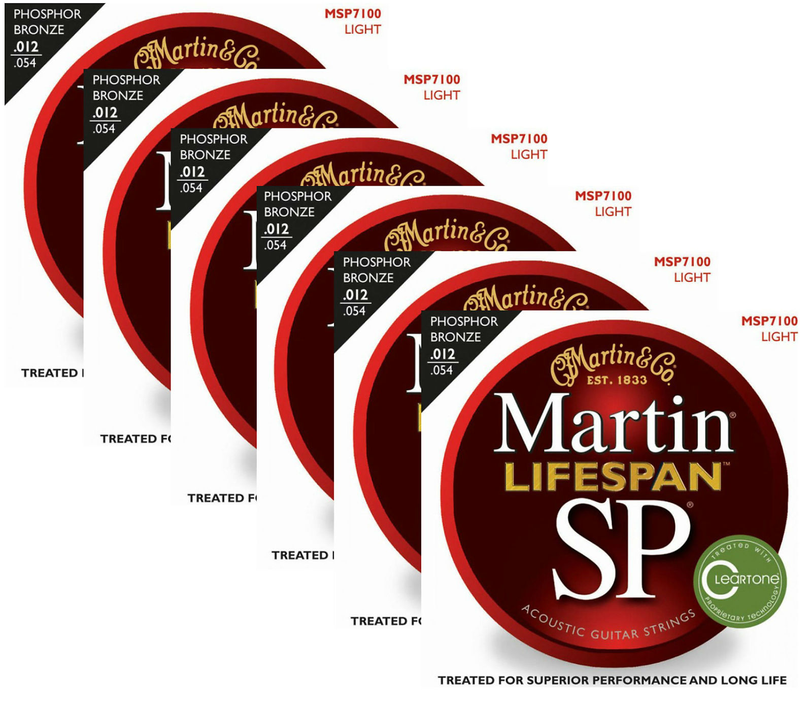 Martin MSP7100 SP Lifespan 92 8 Phosphor Bronze Light Acoustic