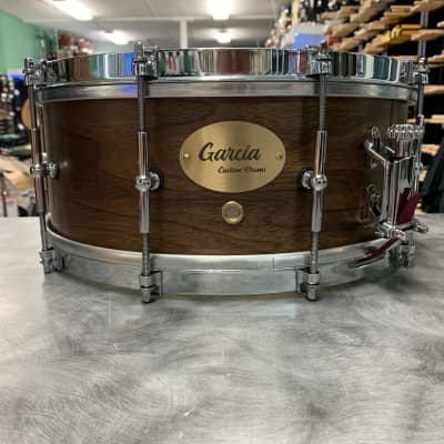 Garcia Drums 5.5x14 Walnut Snare Drum w/ Chrome Over Brass Hoops for sale