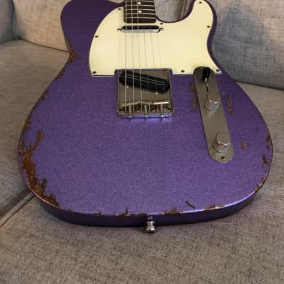 Fender American Performer Telecaster 2019 Lavender Sparkle Nitro Relic image 10