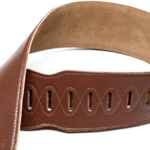 Levy's M4 3.5" Padded Garment Leather Bass Strap - Brown image 3