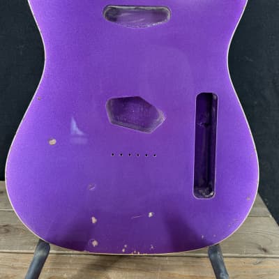 Real Life Relics Tele® Telecaster® Body Double Bound Aged Purple Metallic image 2