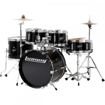 Ludwig Junior Outfit 5x8 / 5x10 / 10x13 / 10x16 / 4x12" Drum Set with Hardware and Cymbals