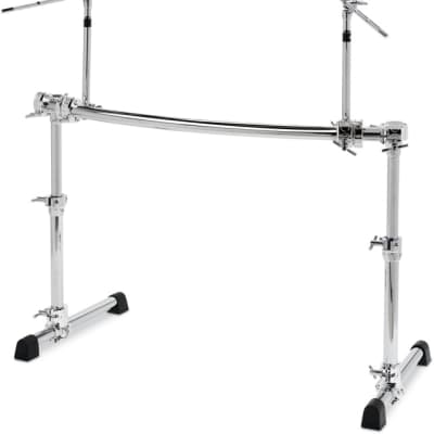 Gibraltar GCS500H Chrome Series Height Adjustable Curved Rack with 2 Cymbal Boom Arms image 1