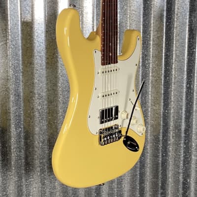 Musi Capricorn Classic HSS Stratocaster Yellow Guitar #0116 Used image 5