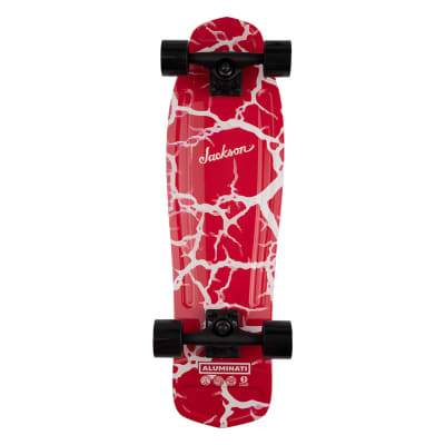 Jackson Red/white Crackle Skateboard image 2