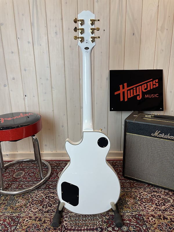 Epiphone Les Paul Custom ホワイト Amazon.com: Epiphone Les Paul Custom, Alpine White with Gold