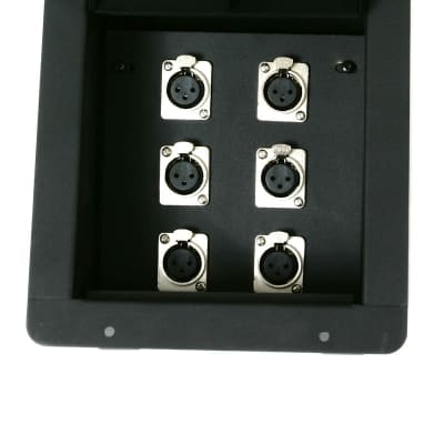 Elite Core Recessed Stage Audio Metal Floor Pocket Box w/6 XLR Female Jacks FB6 image 1