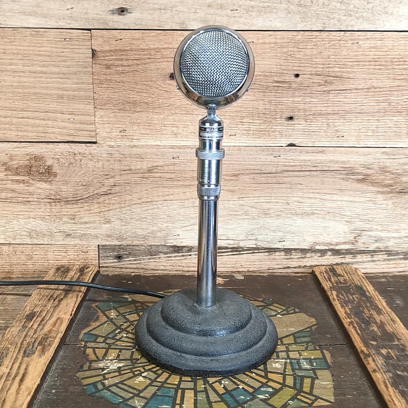 Astatic T-3 Vintage Microphone on Snyder Art Deco Desk Stand image 1