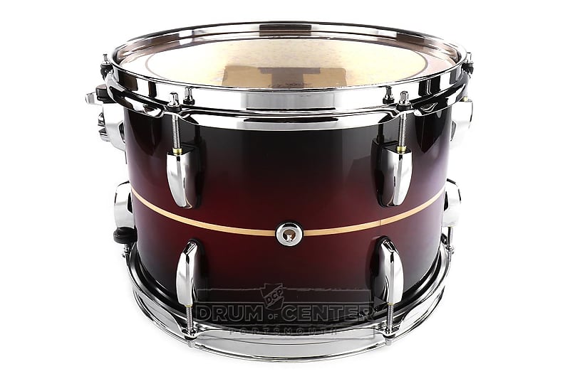Pearl Masters Maple Complete 8x7 Tom - Natural Banded Redburst image 1