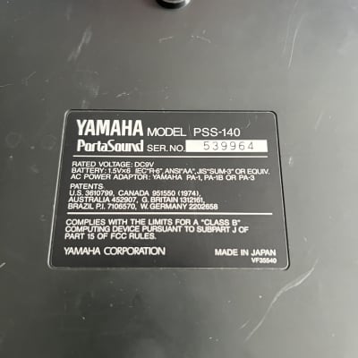 Yamaha PSS-140 Portasound Keyboard Piano Vintage Made in Japan image 4