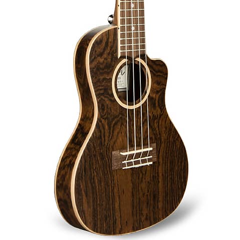 Lanikai FB-CETC Figured Bocote Cutaway Electric Thinline Concert Ukulele w/ Bag