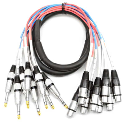 8 Channel 5' XLR Female to 1/4" TRS Audio Snake Cable image 1
