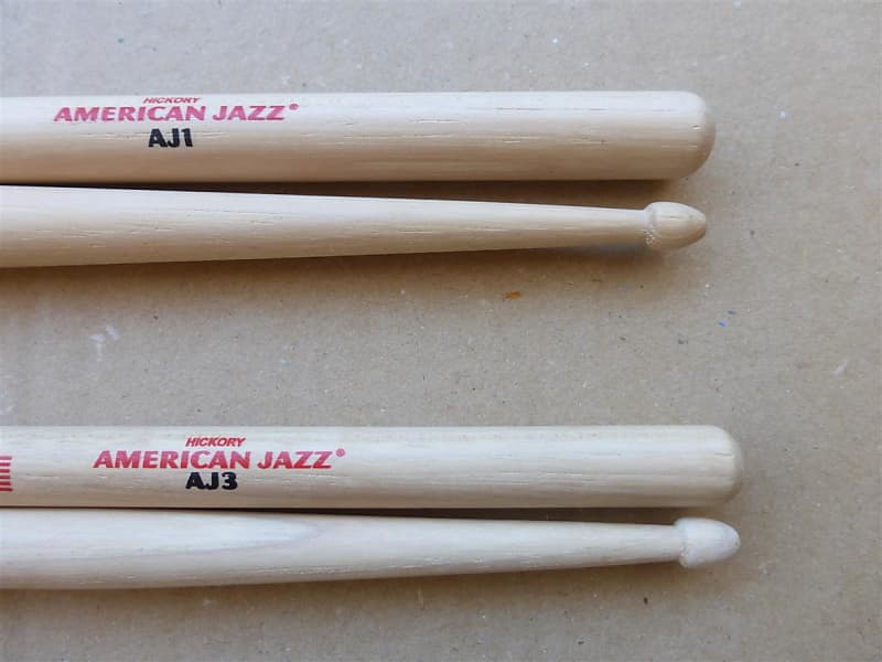 2 pair lot Vic Firth AJ1 + AJ3 American Jazz Drum sticks - Never