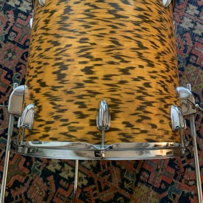 1962-1970 Slingerland 20/16/12 yellow tiger pearl vintage drums image 13