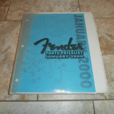2000 Fender Parts Price List in Binder! Stratocaster, Telecaster, Precision, Jazz Bass! for sale