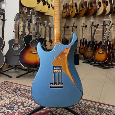 Immagine Agostin Custom Guitars Classsic S Relic, Faded Lake Placid Blue Over Sunburst - 8