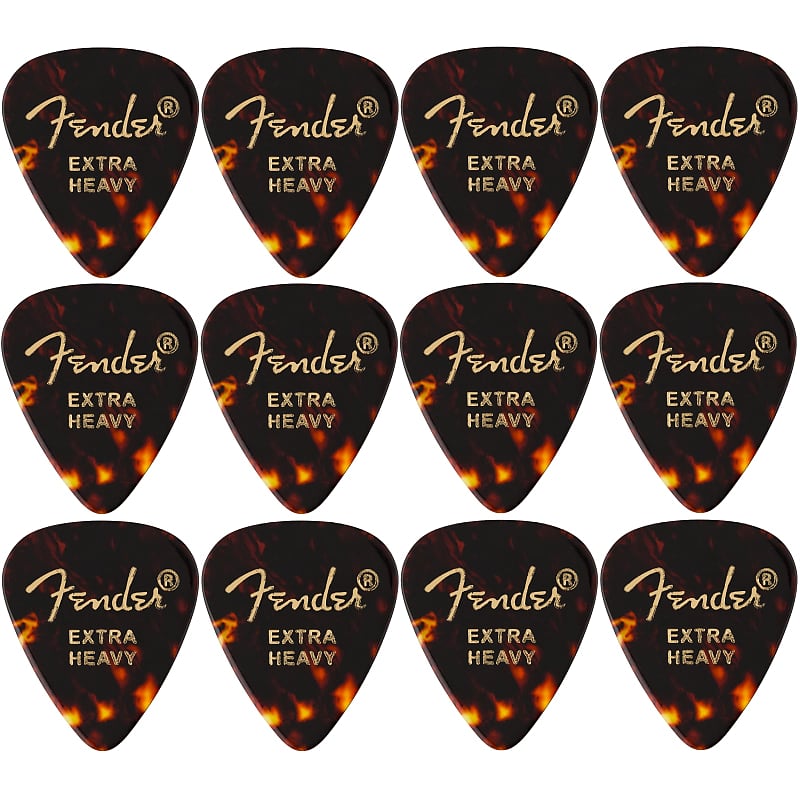 Fender x Wrangler® Picks médiators 351 Tortoise (lot de 8)