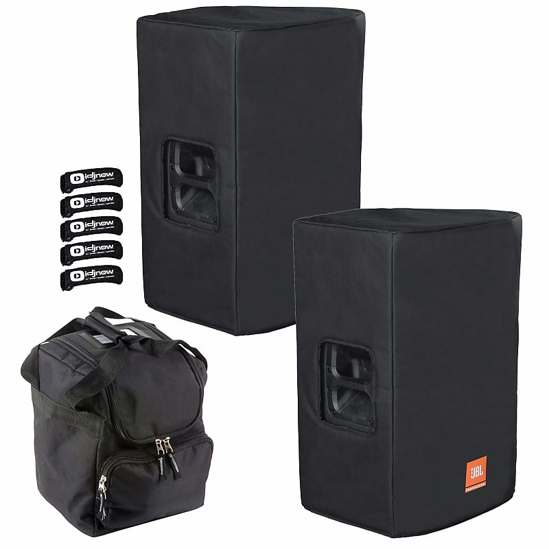 (2) JBL Bags PRX818XLFW-CVR Deluxe PRX818XLFW Speaker Covers w Ties & Case image 1