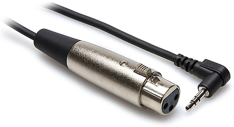 HOSA - XVM-105F - Camcorder Mic Cable - XLR3F to Right-angle 3.5 mm TRS - 5 ft image 1