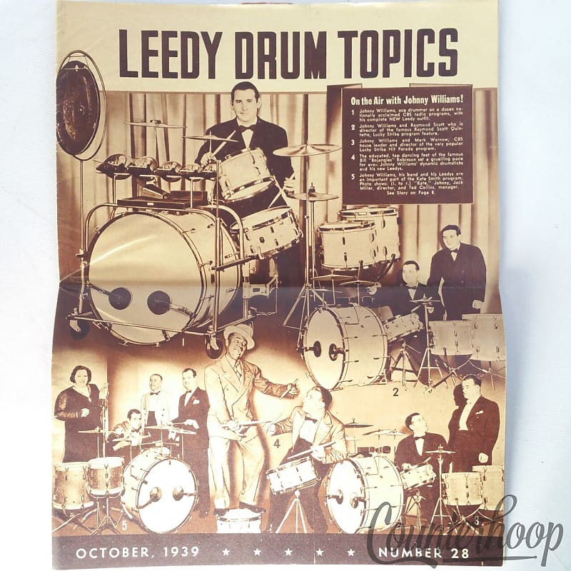 Leedy Drum Topics Number 28 October 1939 Catalog Brochure Reverb