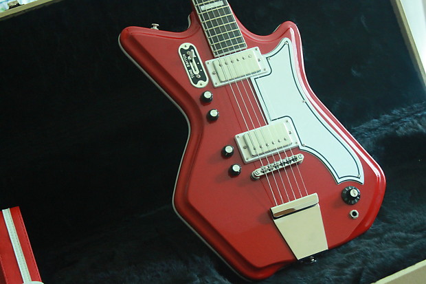 Eastwood Airline Deluxe 2P w Cream Case Matching Strap Reverb